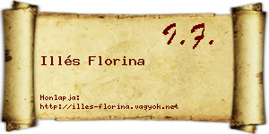 Illés Florina névjegykártya